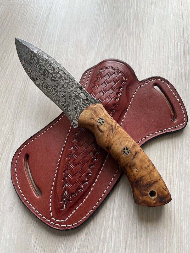 Breeze Hunting Knife with of Spalted Mango Wood HandleRegular price $350.00 Sale price$162.62 Save 54% product photo from Shokuninusa